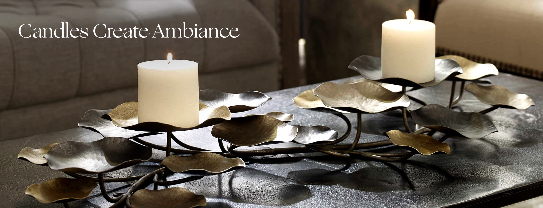 Shop our collection of candle holders and scented candles.